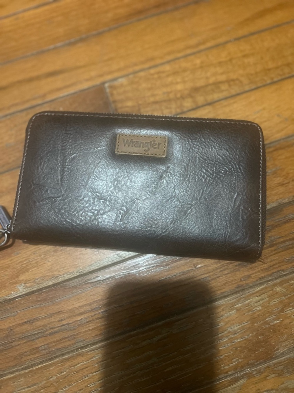 Wrangler Dark Brown Leather Zip-Around Wallet - Picture 12 of 12